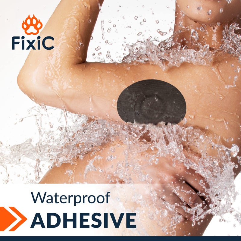 FixiC Freestyle Adhesive Patches 25 PCS â€“ Good for Libre 1, 2, 3 & Plus â€“ G7 & Stelo â€“ Guardian â€“ Waterproof Adhesive Patches â€“ Libre Adhesive Covers â€“ Pre-Cut â€“ Best Fixation for your Sensor! (Black) - Image 4